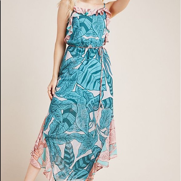 Anthropologie Dresses & Skirts - NWT Farm Rio Ruffled Botanical Maxi Dress Anthro L